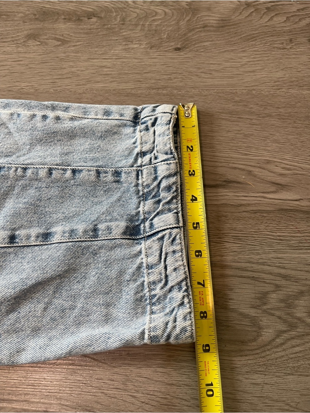 We The Free Light Blue Denim Overalls with Cream Layering Tee - Picture 7 of 11